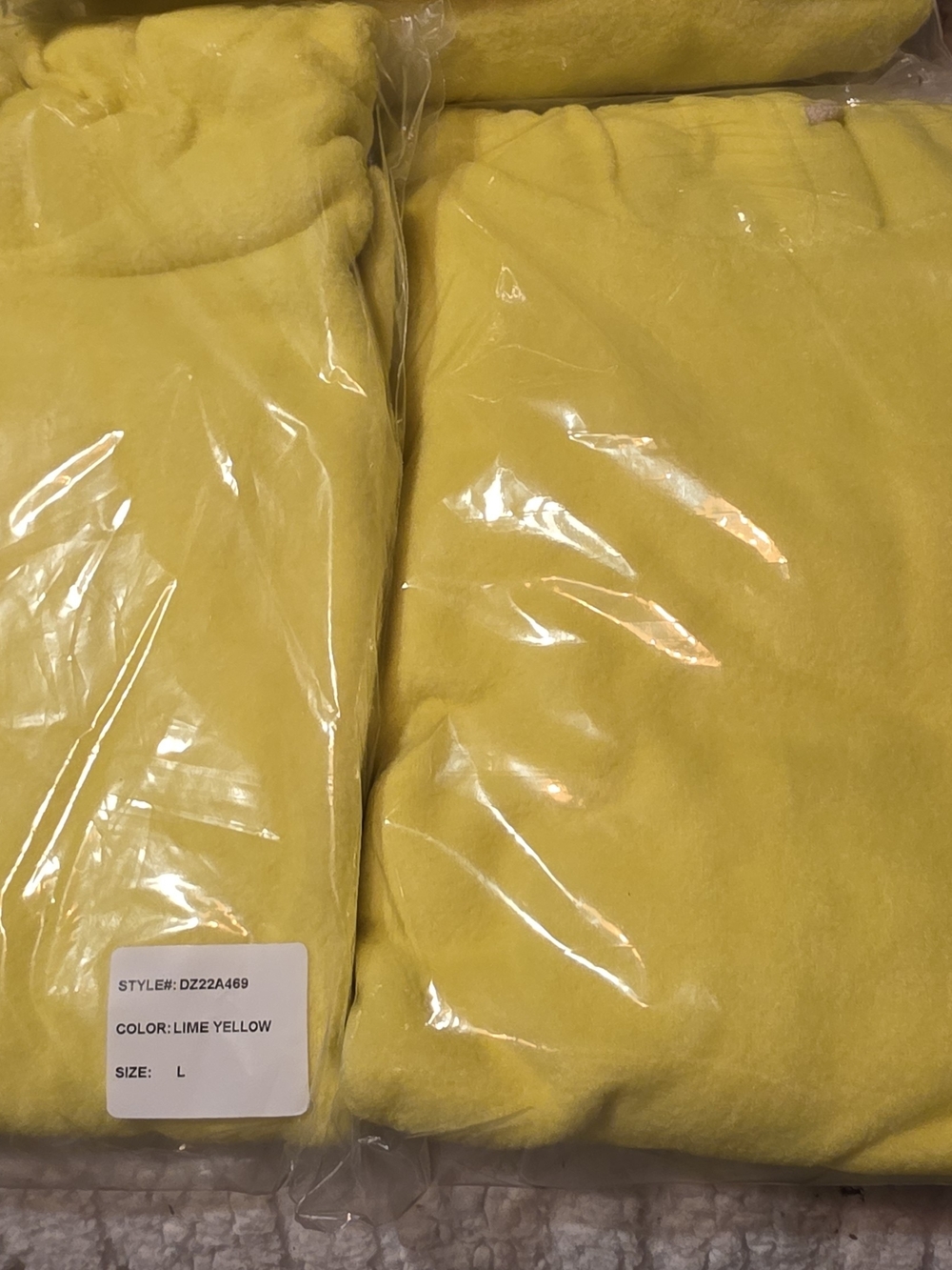 Double Zero Womens Hoodie S/M/L Overzied Lime Yellow Hooded Sweater New In Poly - Picture 6 of 7